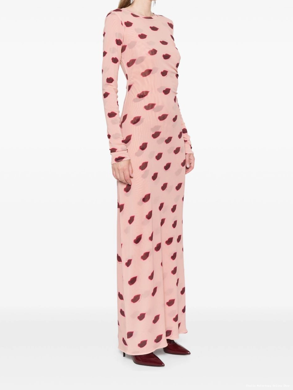 Cheap mesh maxi dress Stella McCartney lips-print Women 0730
